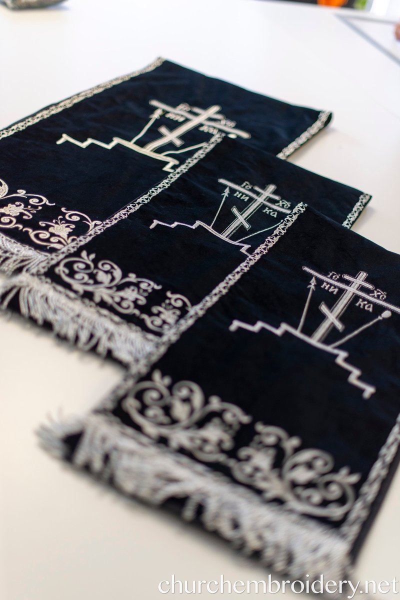 Fully Embroidered Eastern Orthodox Church Black Analogion Covers — photo 2