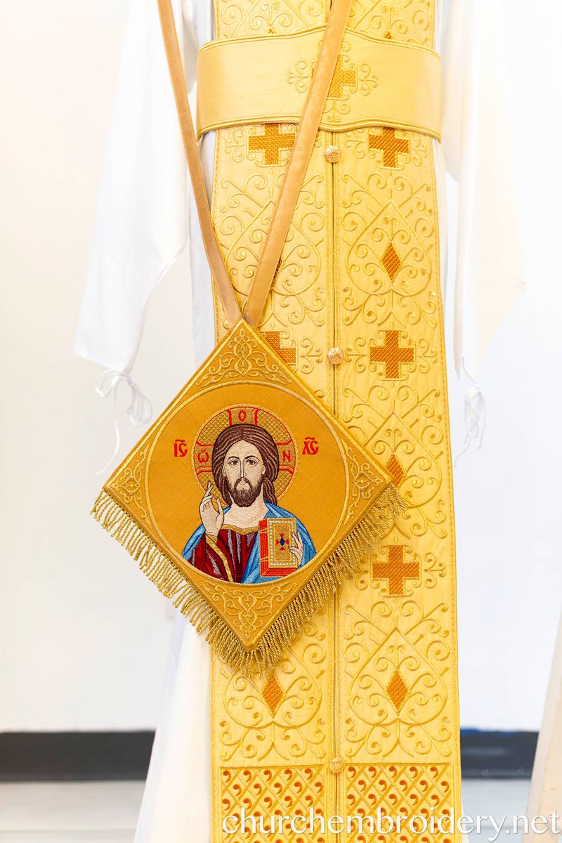 Fully Embroidered Epigonation  Palitsa with the icon of our Lord Jesus Christ — photo 2