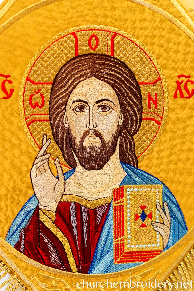 Fully Embroidered Epigonation  Palitsa with the icon of our Lord Jesus Christ — photo 3