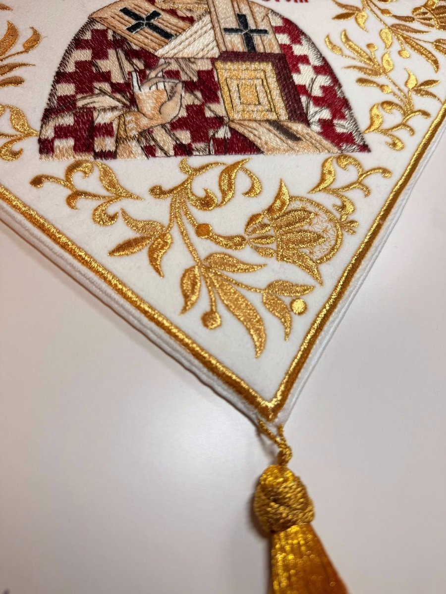 Fully Embroidered Epigonation  Palitsa with the icon of st John Chrysostom — photo 3