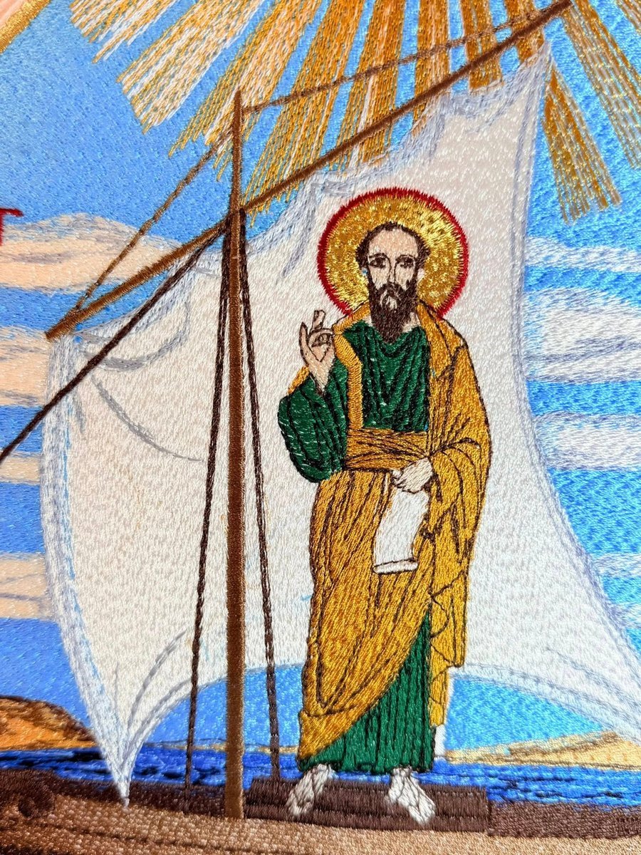 Fully Embroidered Epigonation  Palitsa with the icon of st Paul — photo 2