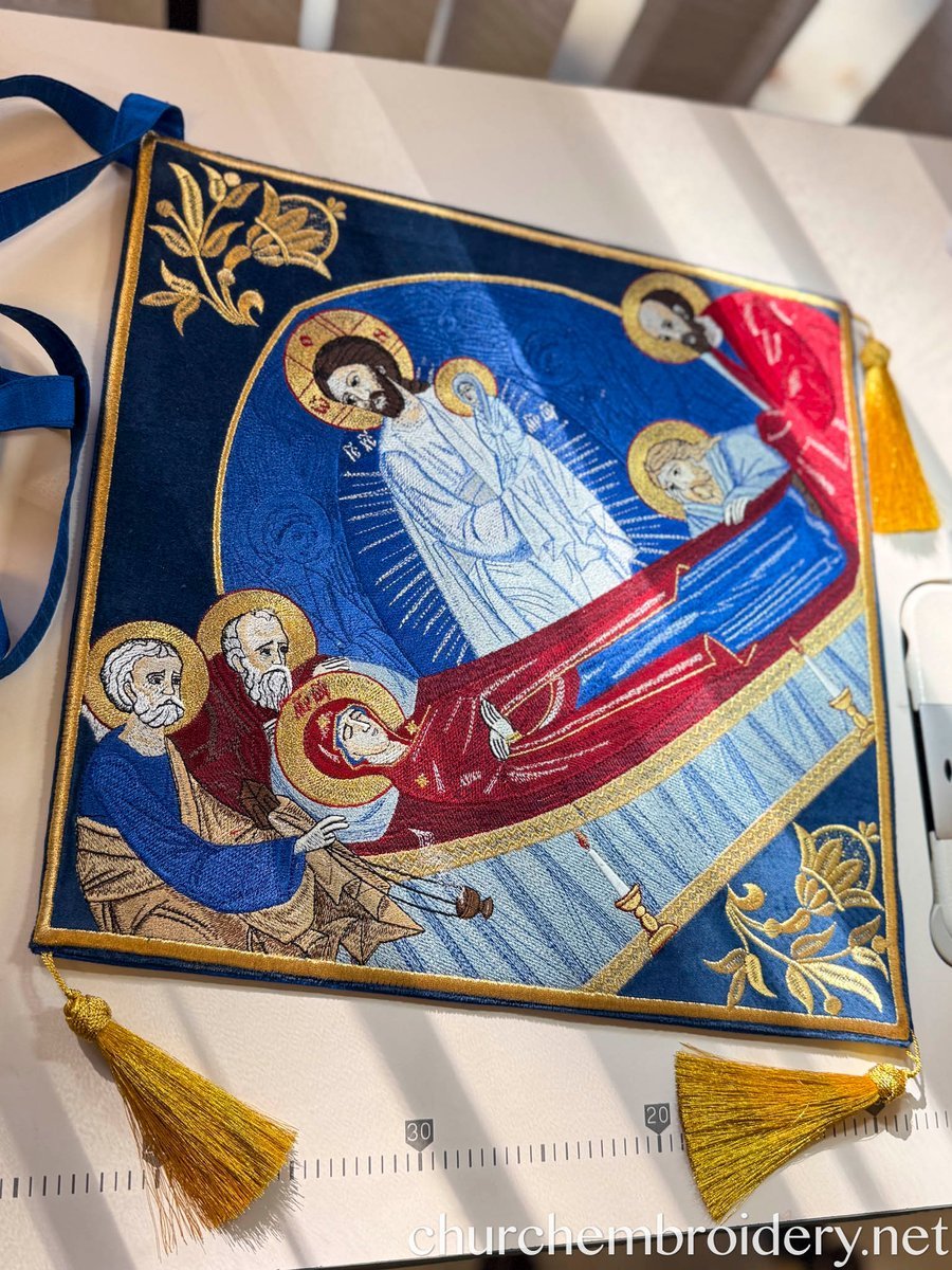 Fully Embroidered Epigonation  Palitsa with the icon ofDormition — photo 2