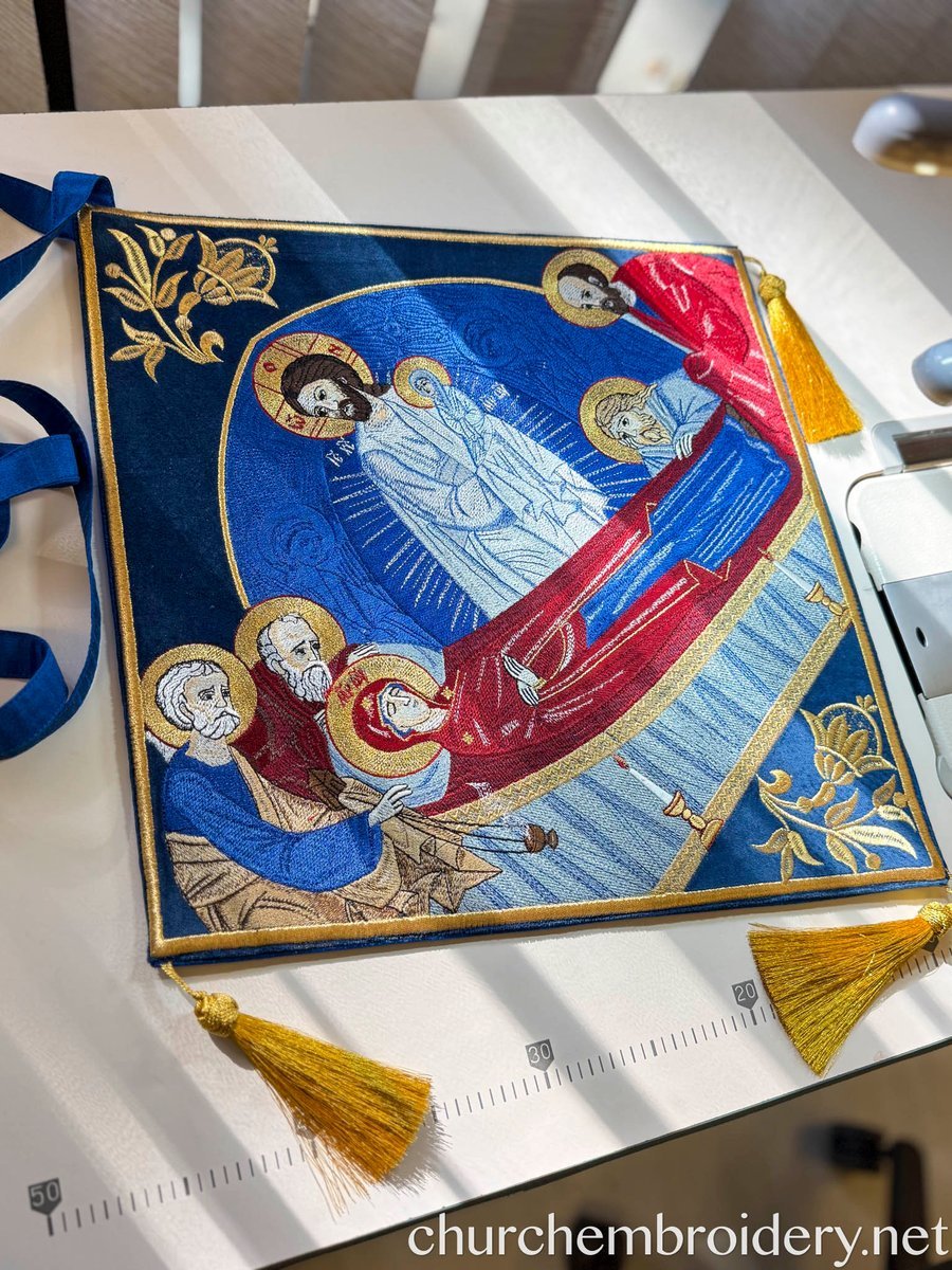 Fully Embroidered Epigonation  Palitsa with the icon ofDormition — photo 3