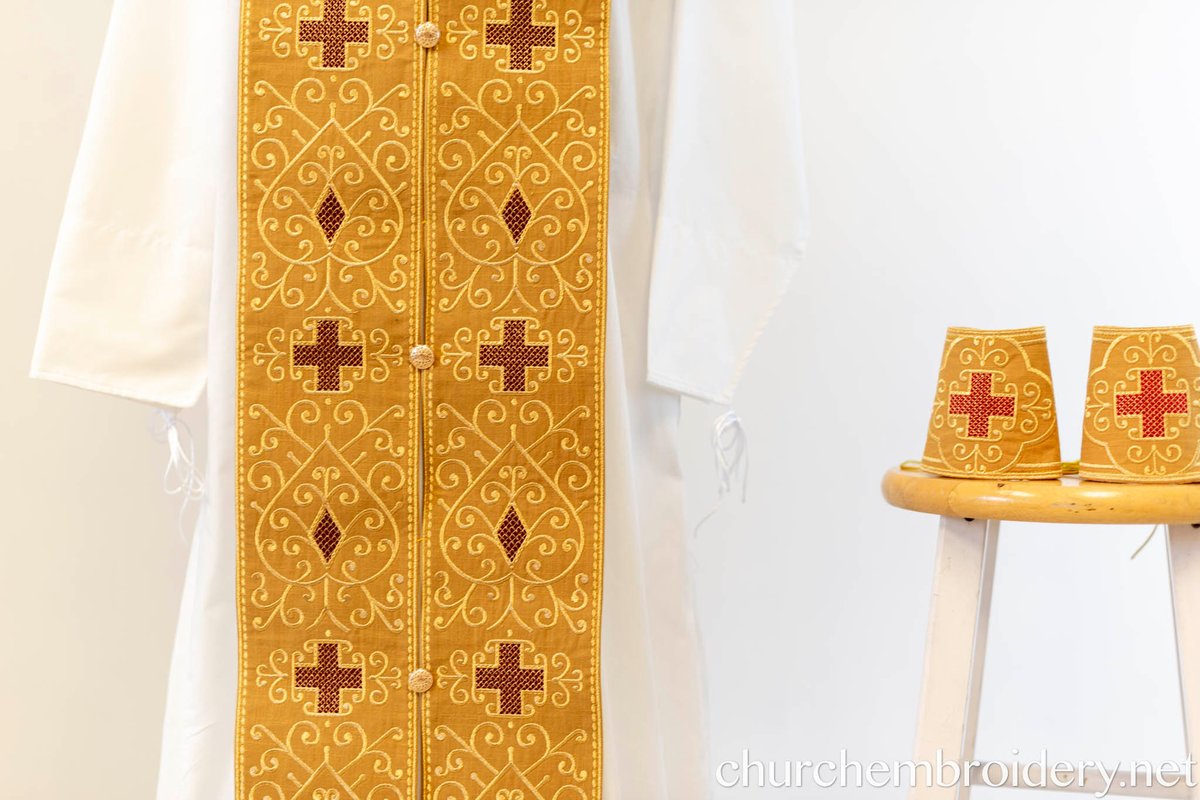 Fully Embroidered Epitrahelion – Gold Eastern Orthodox Priest Vestments — photo 5