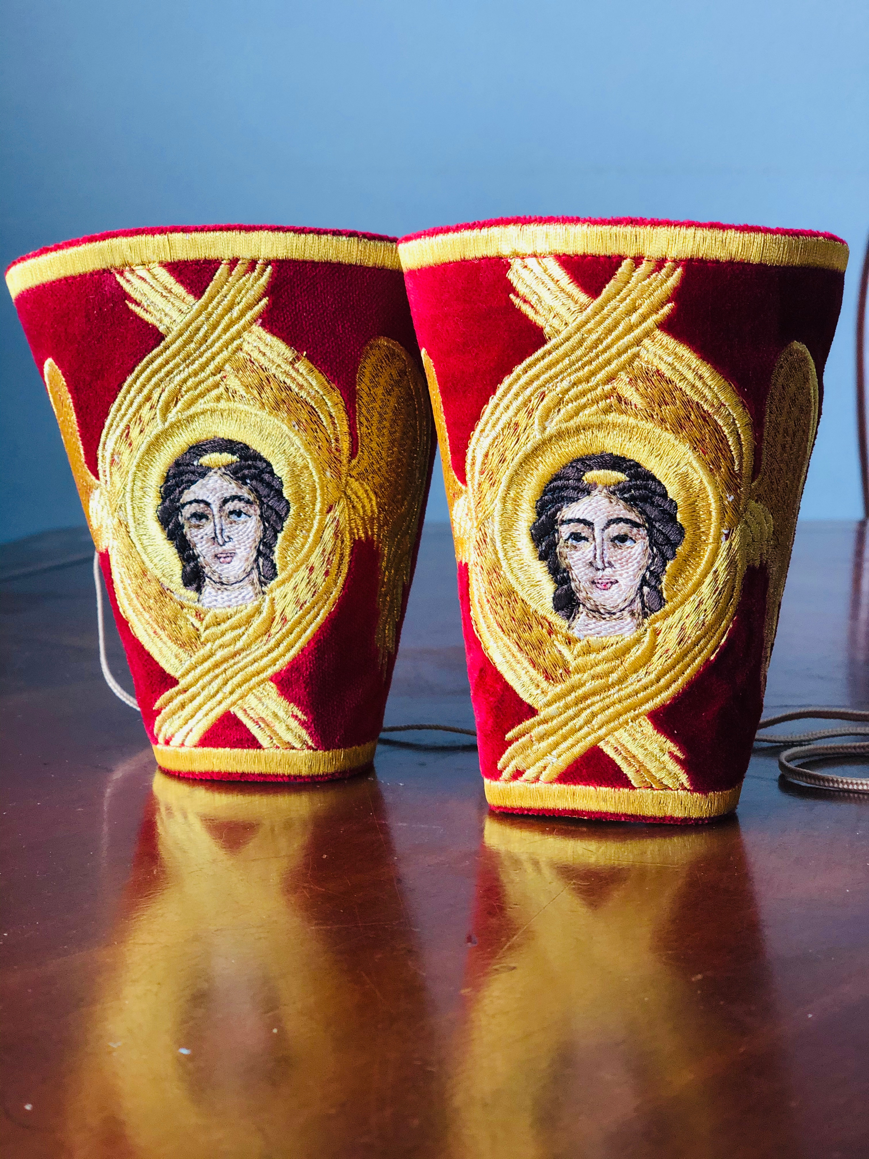 Fully embroidered epitrahelion set with icons — photo 2