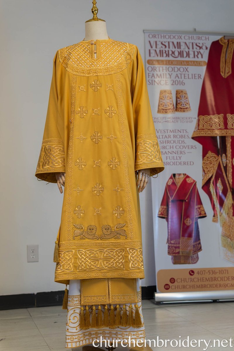 Fully Embroidered Orthodox Bishop Archbishop Light Vestments Set — photo 13
