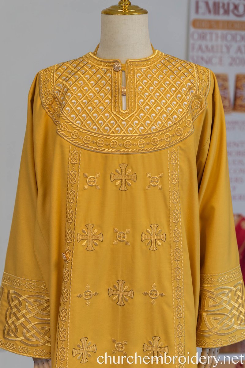 Fully Embroidered Orthodox Bishop Archbishop Light Vestments Set — photo 15