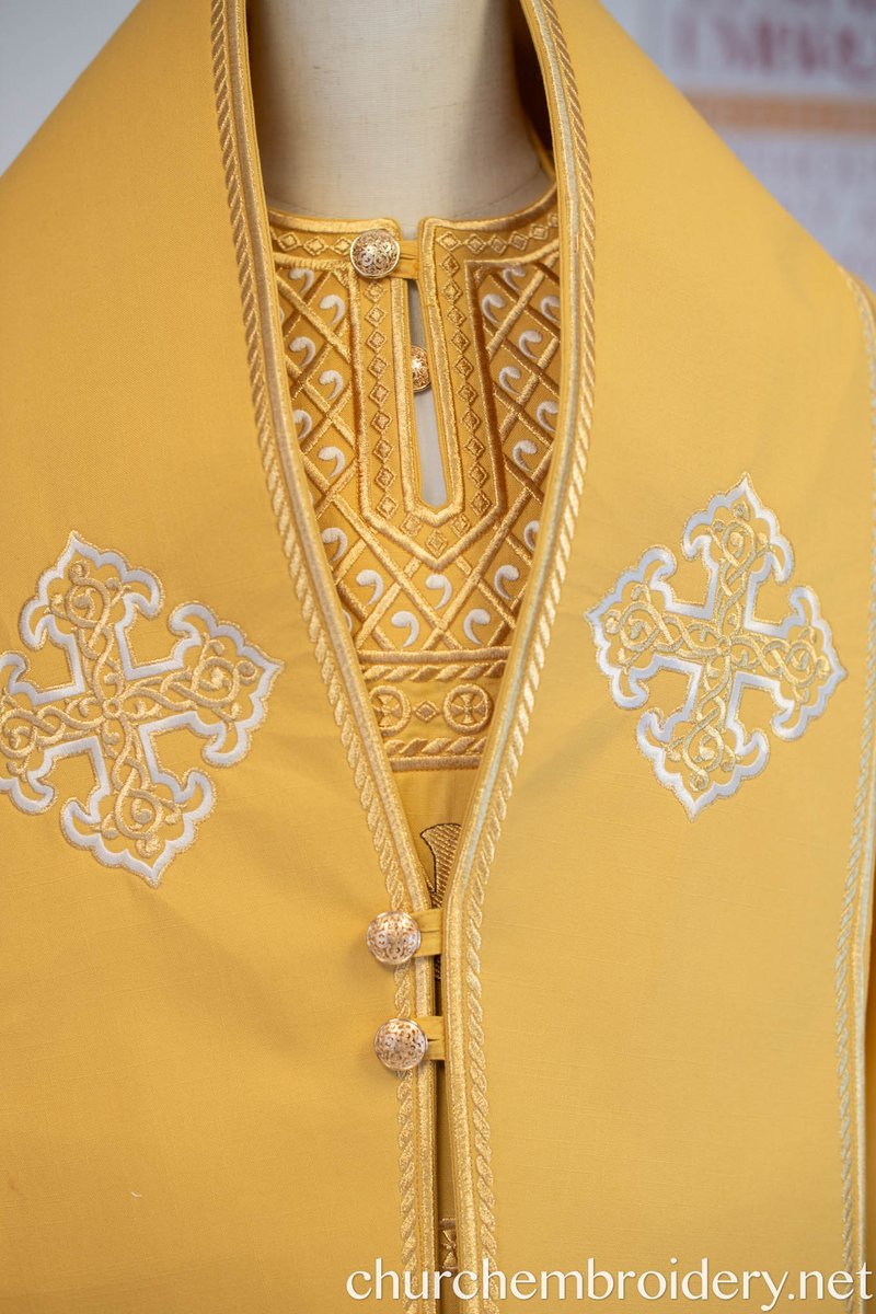 Fully Embroidered Orthodox Bishop Archbishop Light Vestments Set — photo 3