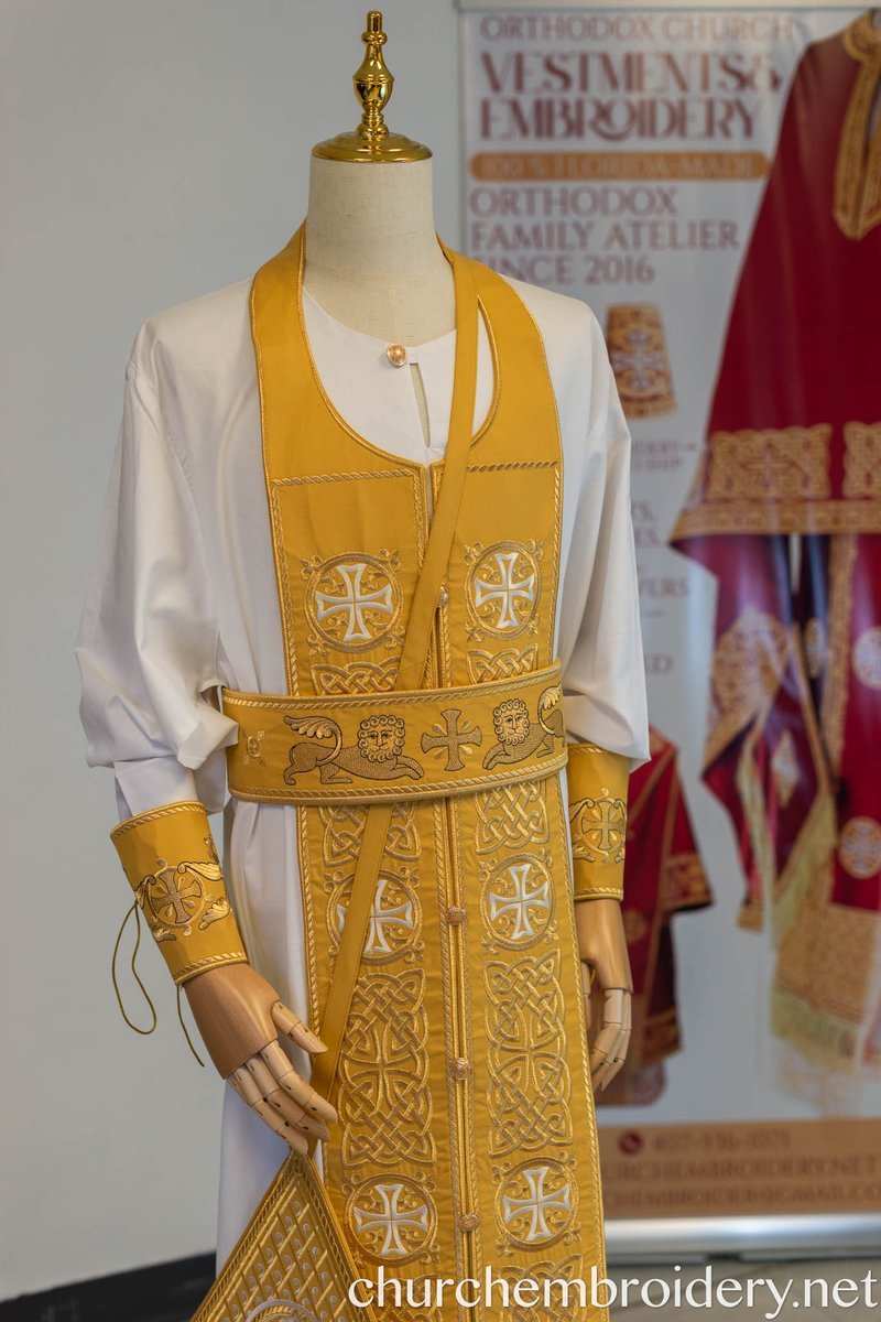 Fully Embroidered Orthodox Bishop Archbishop Light Vestments Set — photo 4