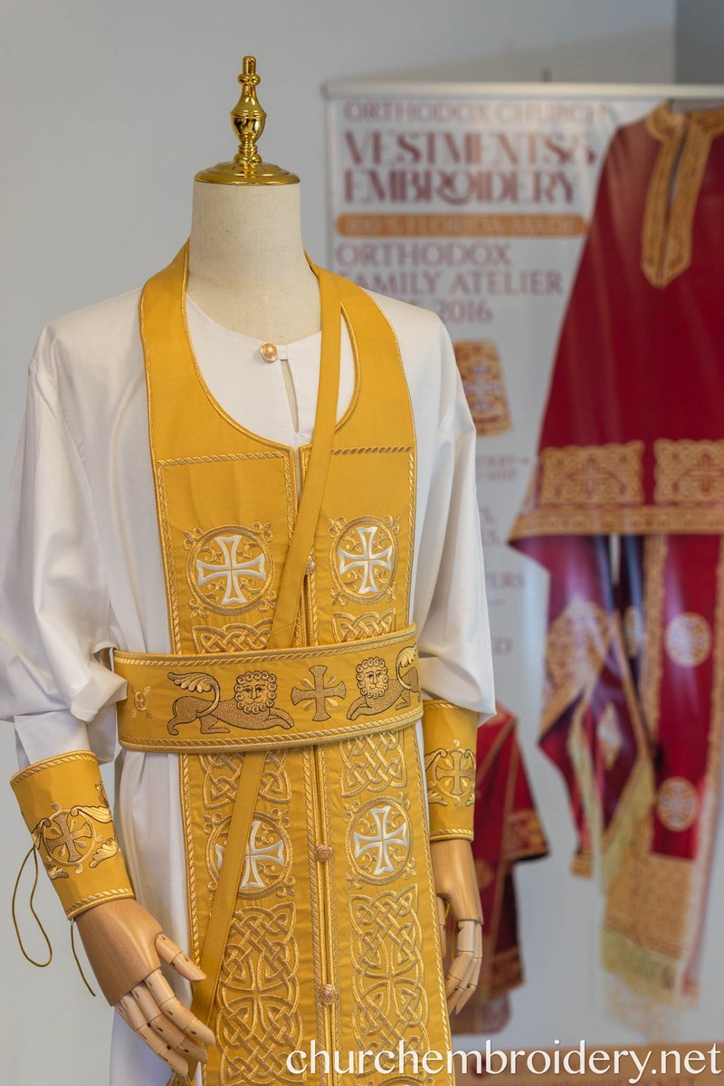 Fully Embroidered Orthodox Bishop Archbishop Light Vestments Set — photo 6