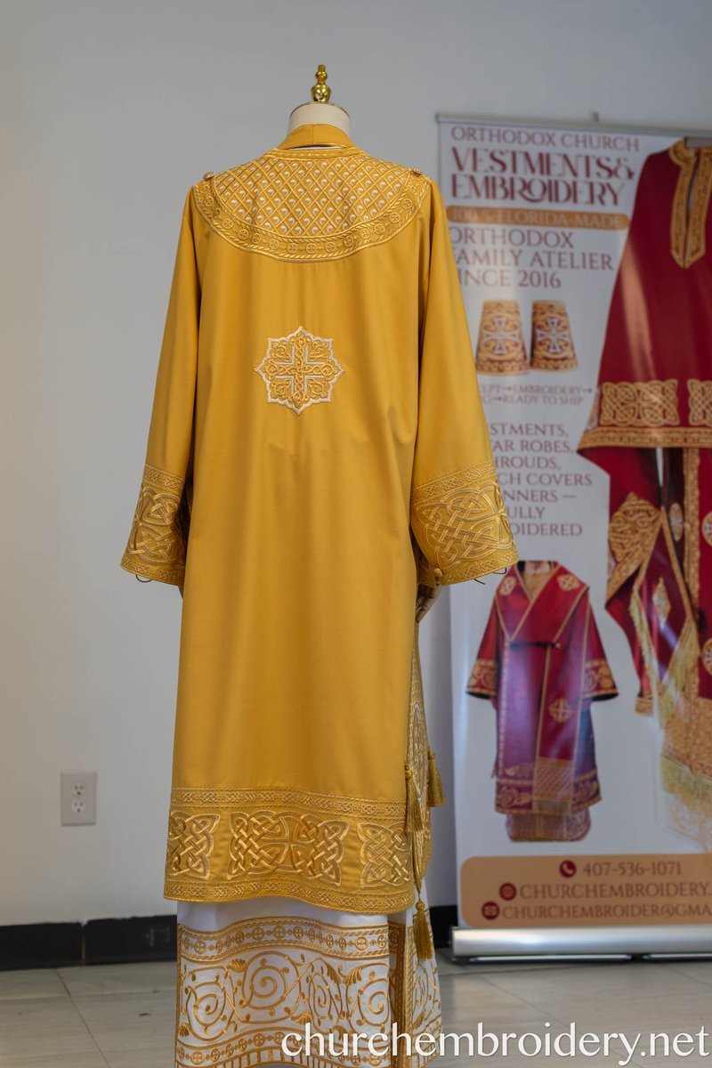 Fully Embroidered Orthodox Bishop Archbishop Light Vestments Set — photo 8