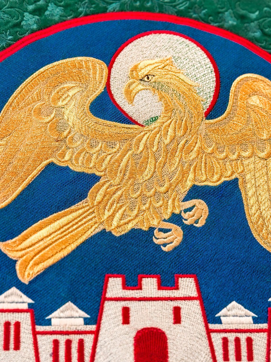 Fully-Embroidered Orthodox Bishop Eagle Rug (Orlets) – 18-inch — photo 2