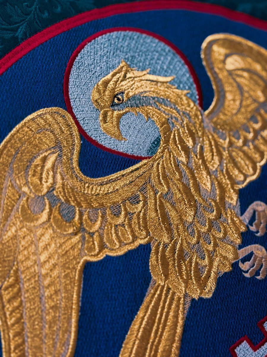 Fully-Embroidered Orthodox Bishop Eagle Rug (Orlets) – 18-inch — photo 7