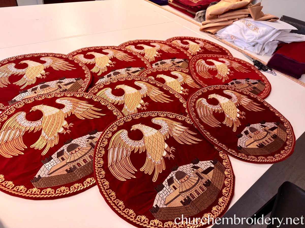 Fully-Embroidered Orthodox Bishop Eagle Rug (Orlets) – 18-inch Cotto — photo 10