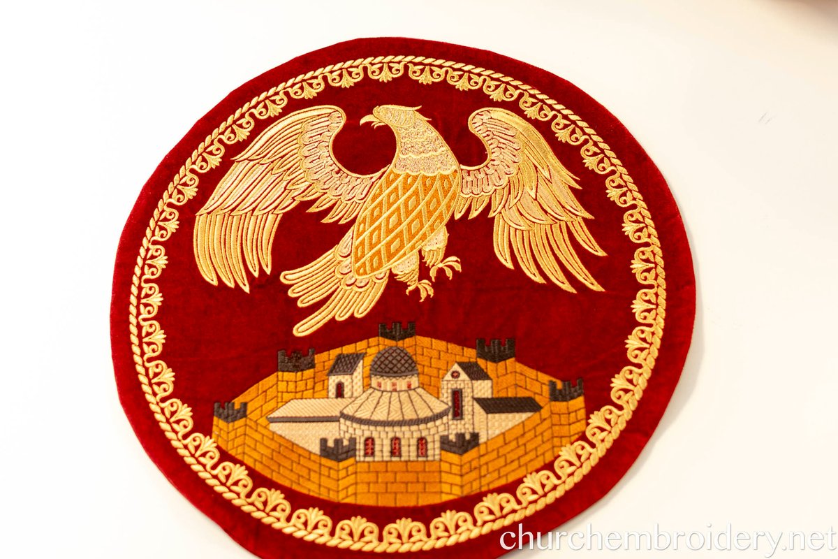 Fully-Embroidered Orthodox Bishop Eagle Rug (Orlets) – 18-inch Cotto — photo 2