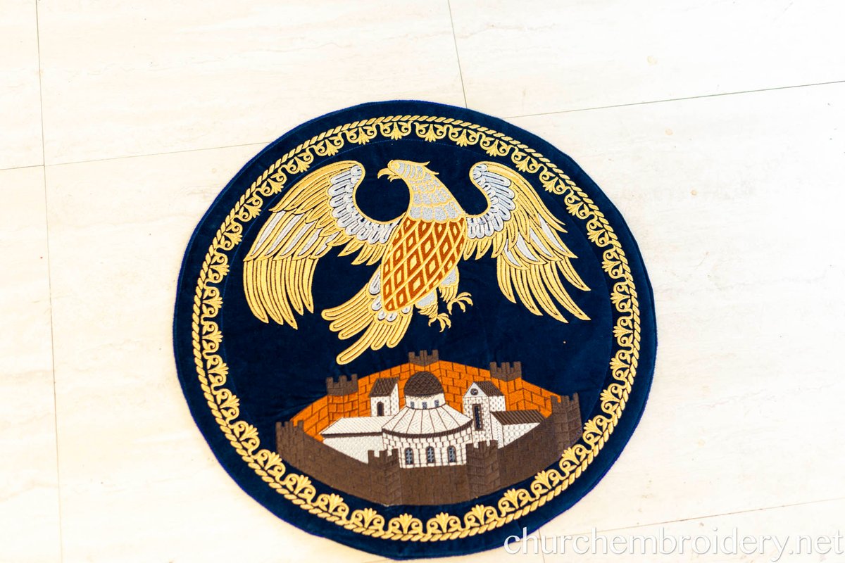 Fully-Embroidered Orthodox Bishop Eagle Rug (Orlets) – 18-inch Cotto — photo 4