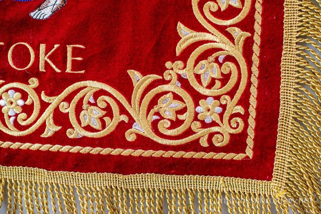 Fully-embroidered Orthodox Church Shroud (Epitaphios) of Theotokos Greek — photo 5