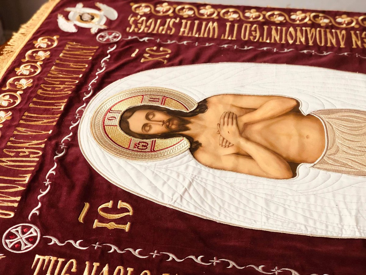 Custom Embroidered Orthodox Epitaphios Shroud of Christ — photo 3