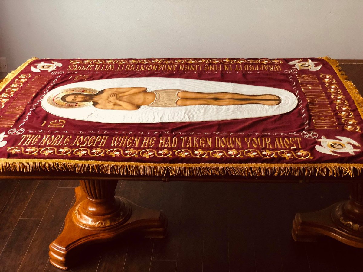 Custom Embroidered Orthodox Epitaphios Shroud of Christ — photo 4