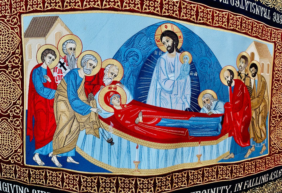 Fully-embroidered Orthodox epitaphios (shroud) of the Most Holy Theotokos — photo 10