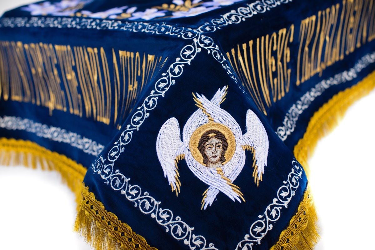 Fully-embroidered Orthodox epitaphios (shroud) of the Most Holy Theotokos LARGE — photo 2