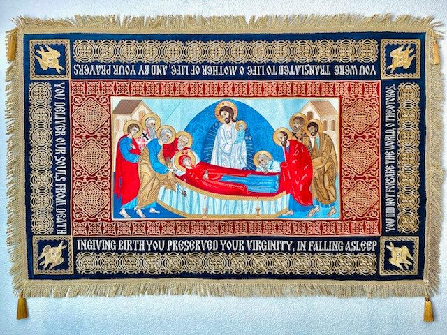 Fully-embroidered Orthodox epitaphios (shroud) of the Most Holy Theotokos — photo 2