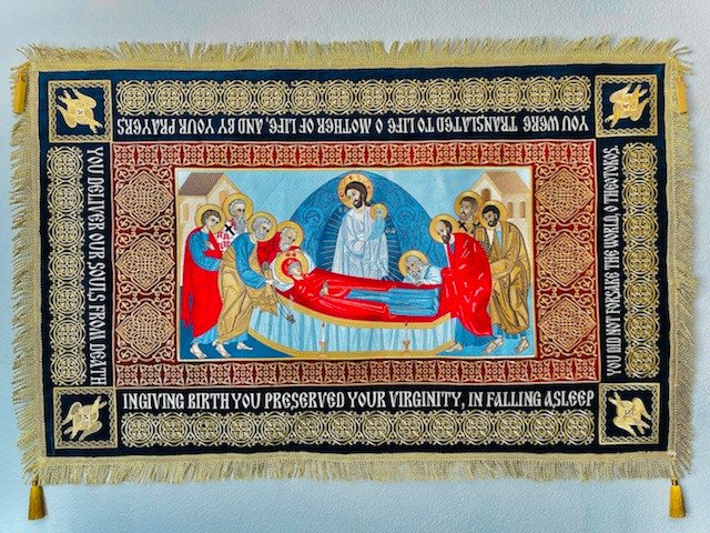 Fully-embroidered Orthodox epitaphios (shroud) of the Most Holy Theotoko — photo 5