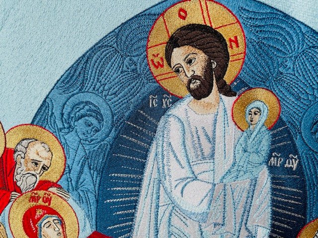 Fully-embroidered Orthodox epitaphios (shroud) of the Most Holy Theotokos — photo 7
