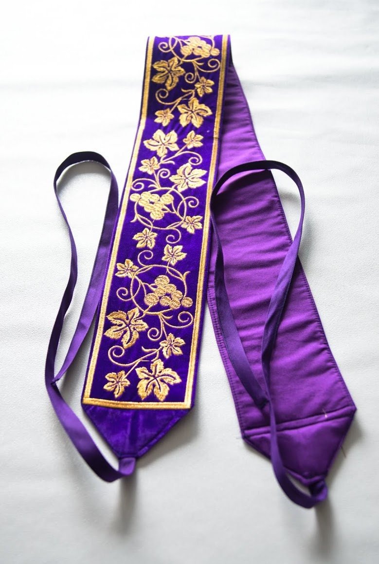 fully embroidered orthodox priest bishop belt — photo 2