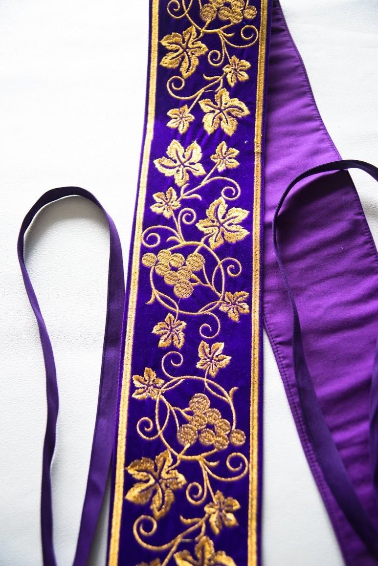 fully embroidered orthodox priest bishop belt — photo 3