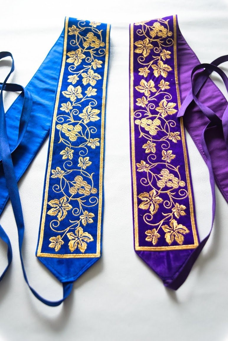 fully embroidered orthodox priest bishop belt — photo 4