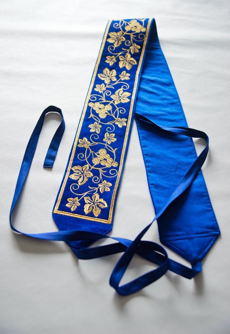 fully embroidered orthodox priest bishop belt