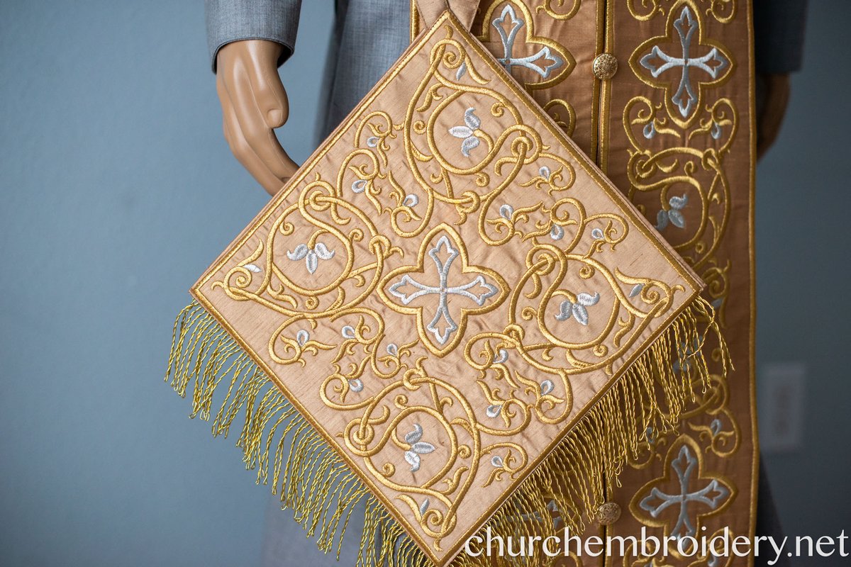 Fully Embroidered Orthodox Priest Vestments Set, ,Gold Silver — photo 3