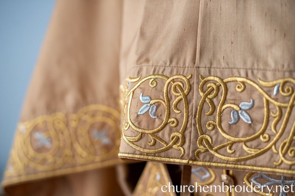 Fully Embroidered Orthodox Priest Vestments Set, ,Gold Silver — photo 5