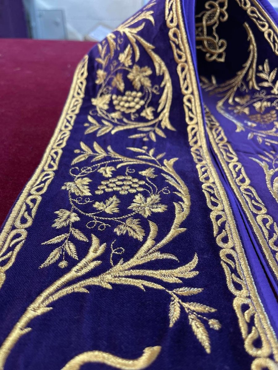 fully embroidered protodeacon  double orarion with cuffs — photo 2