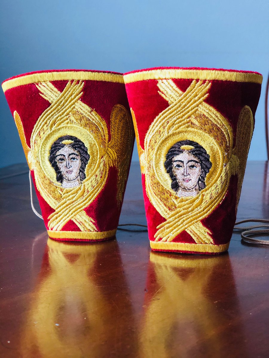 Fully embroidered Protodeacon oration and cuffs set with icons — photo 2