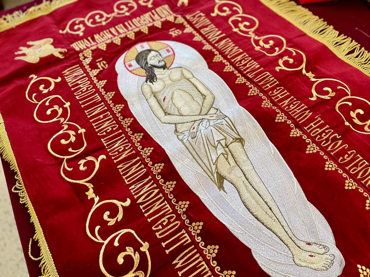 Unique Cotton Velvet Shroud of Christ, 44x28.5