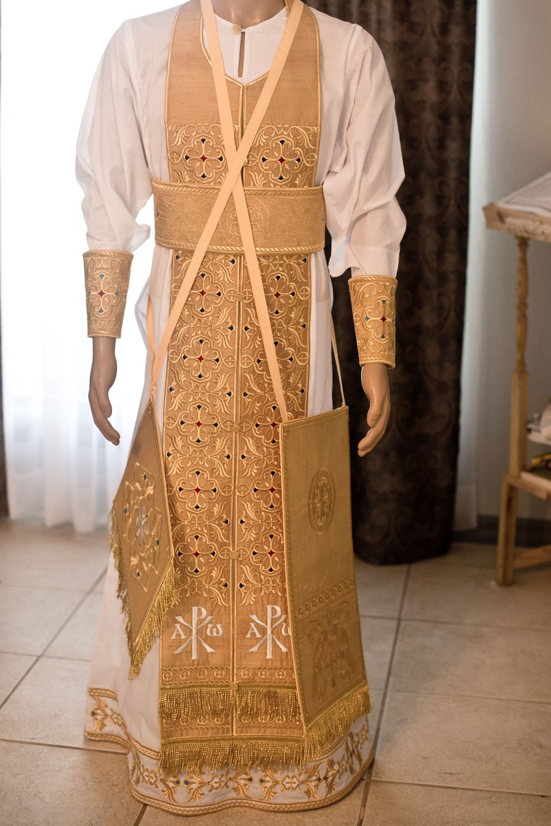 Gold  full embroidered  vestments priest set russian style — photo 12