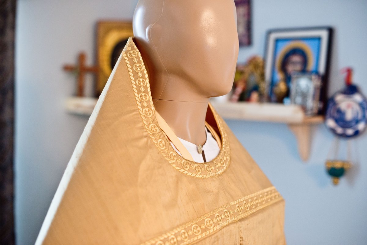 Gold  full embroidered  vestments priest set russian style — photo 3