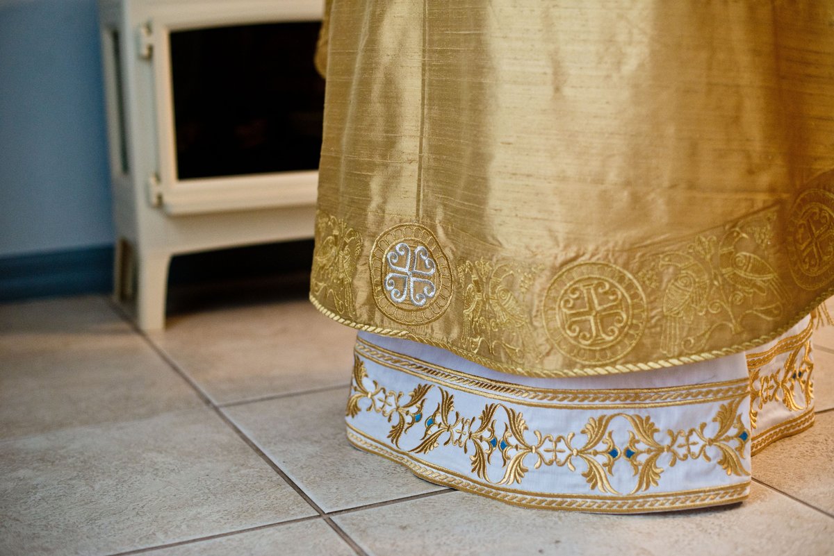 Gold  full embroidered  vestments priest set russian style — photo 5