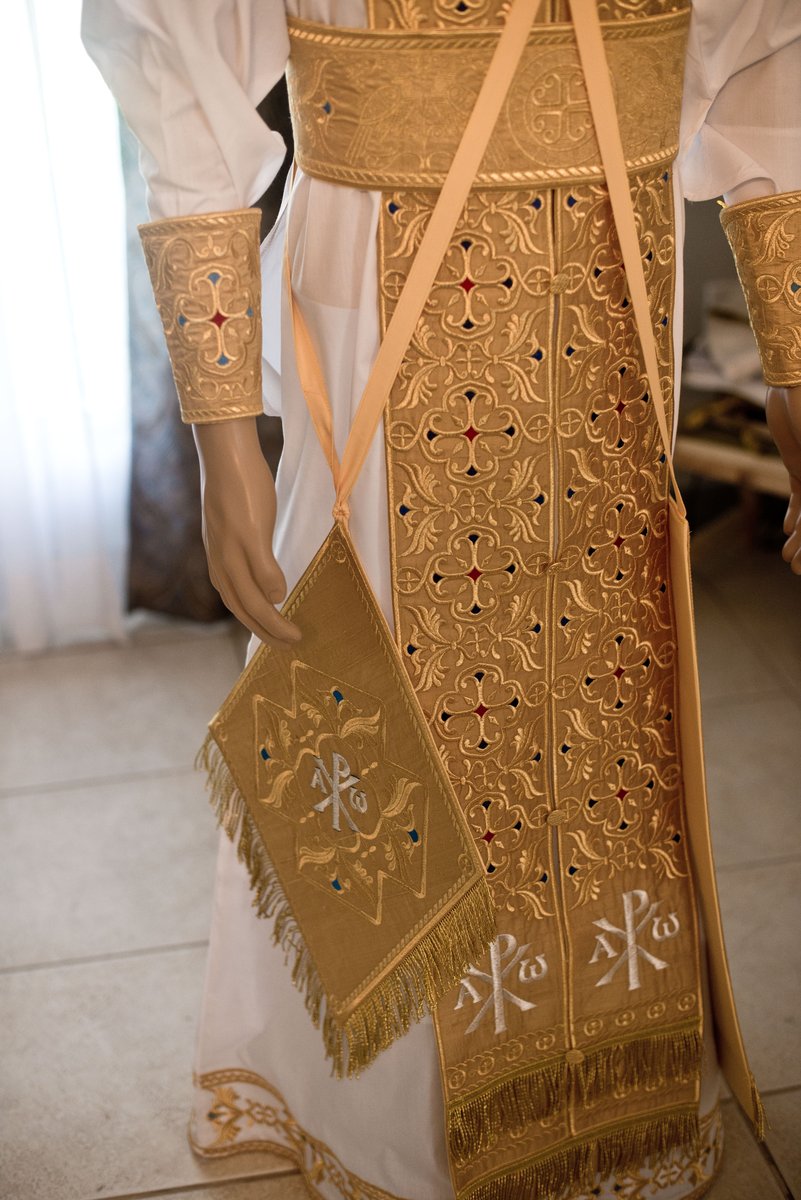 Gold  full embroidered  vestments priest set russian style — photo 6