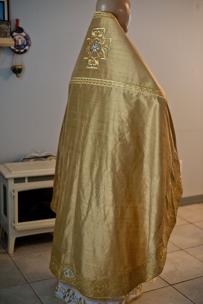Gold  full embroidered  vestments priest set russian style — photo 7