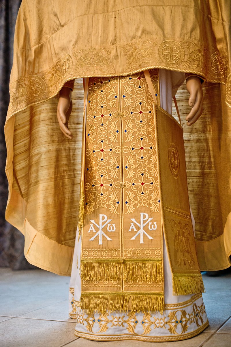 Gold  full embroidered  vestments priest set russian style