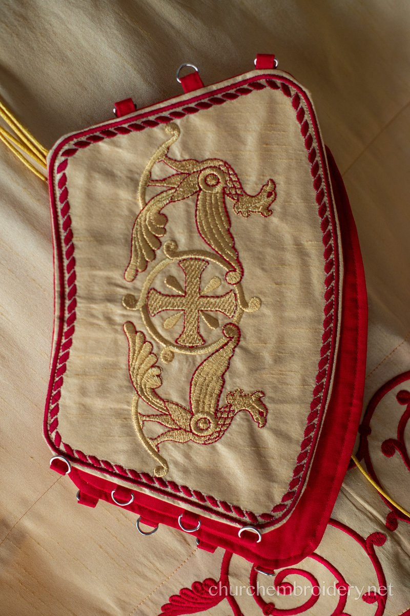 Gold Red  fully embroidered  vestments priest set Russian style — photo 2
