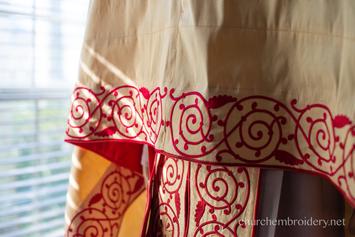 Gold Red  fully embroidered  vestments priest set Russian style — photo 4