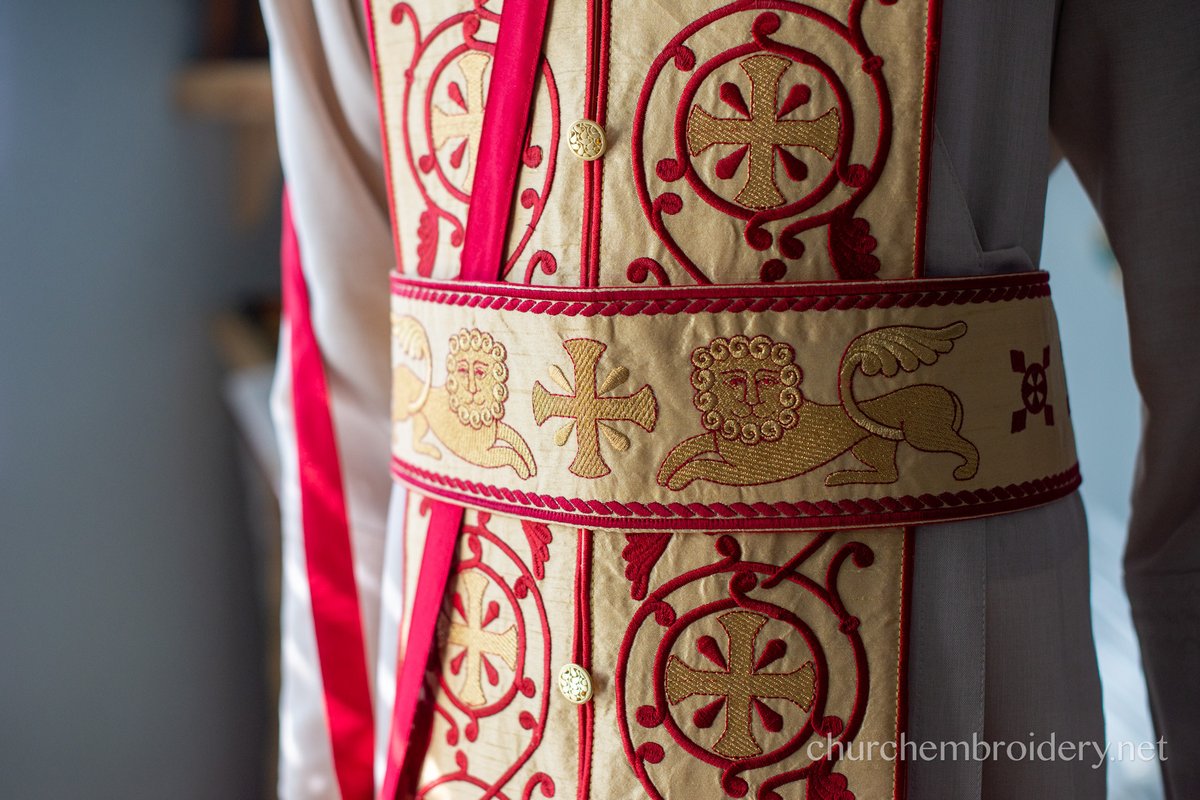 Gold Red  fully embroidered  vestments priest set Russian style — photo 6