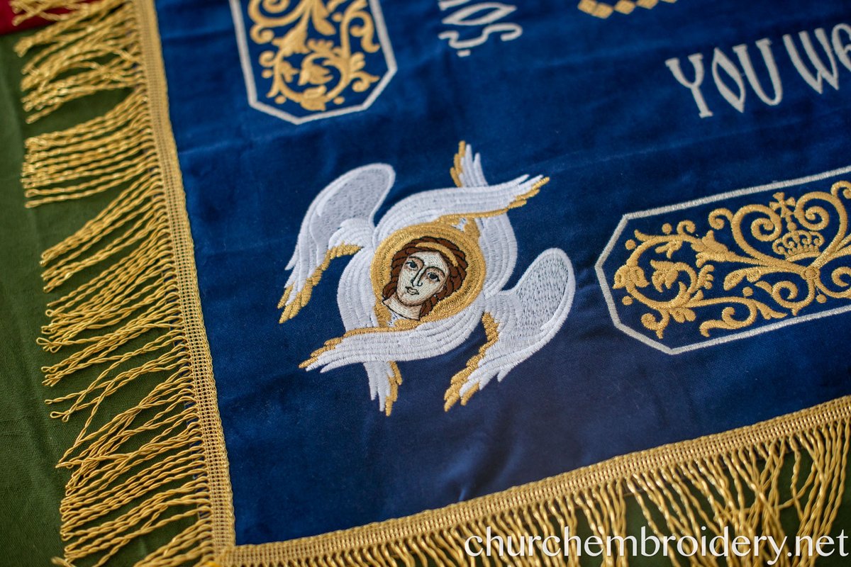 Hand Painted  And Fully-embroidered Orthodox Dormition Shroud — photo 7