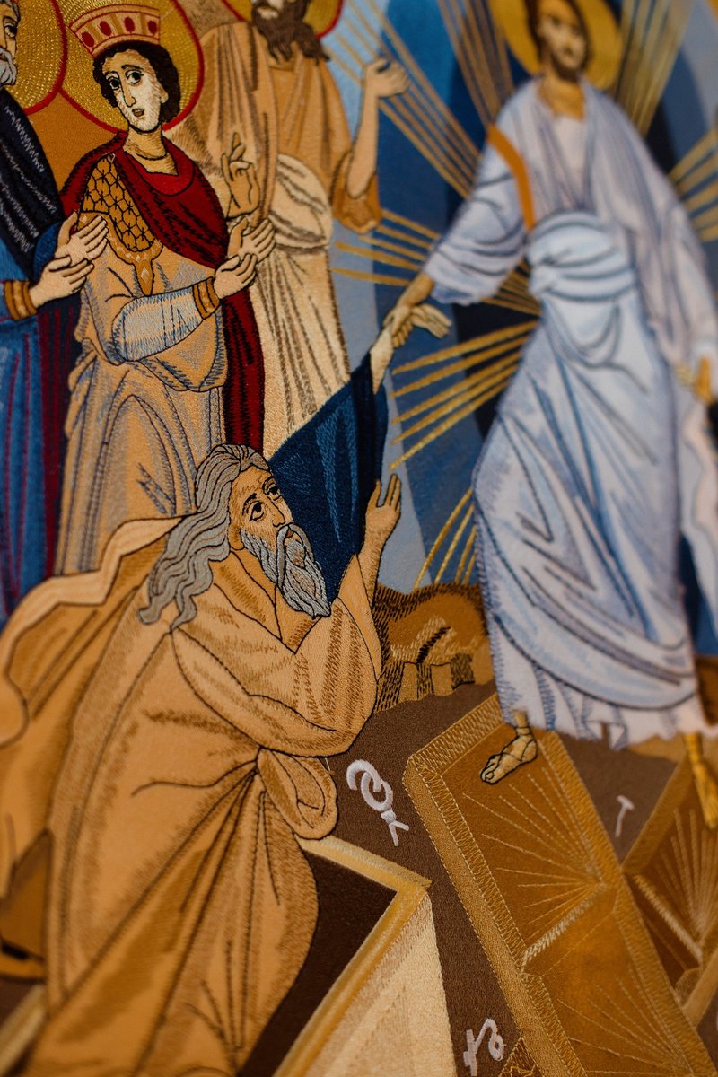 Large Fully Embroidered Church Banner with Resurrection icon — photo 2