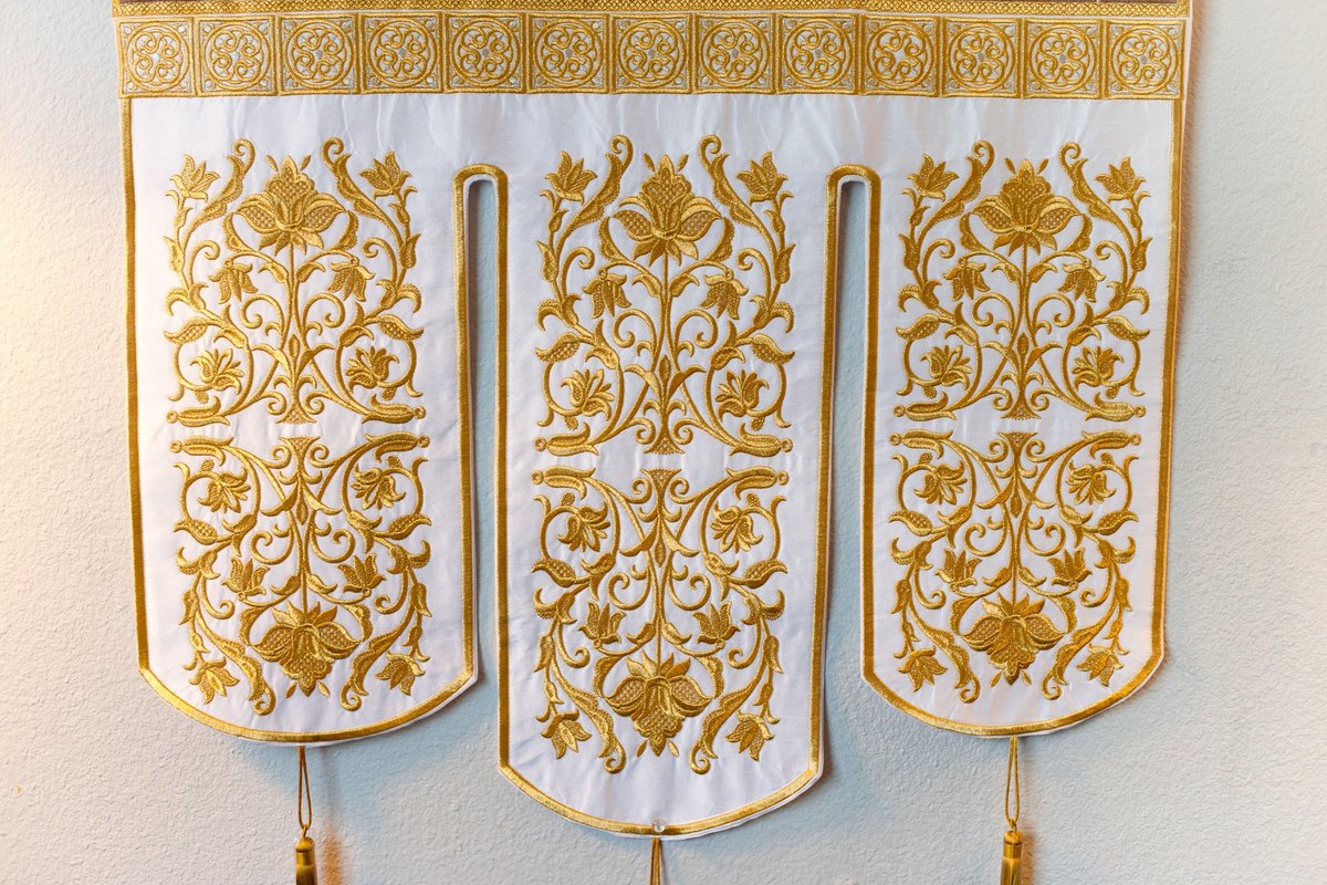 Large Fully Embroidered Church Banner with Resurrection icon — photo 5