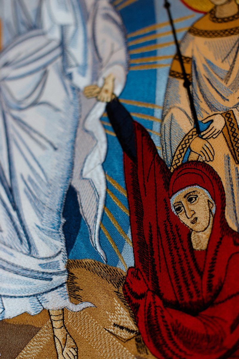 Large Fully Embroidered Church Banner with Resurrection icon — photo 7